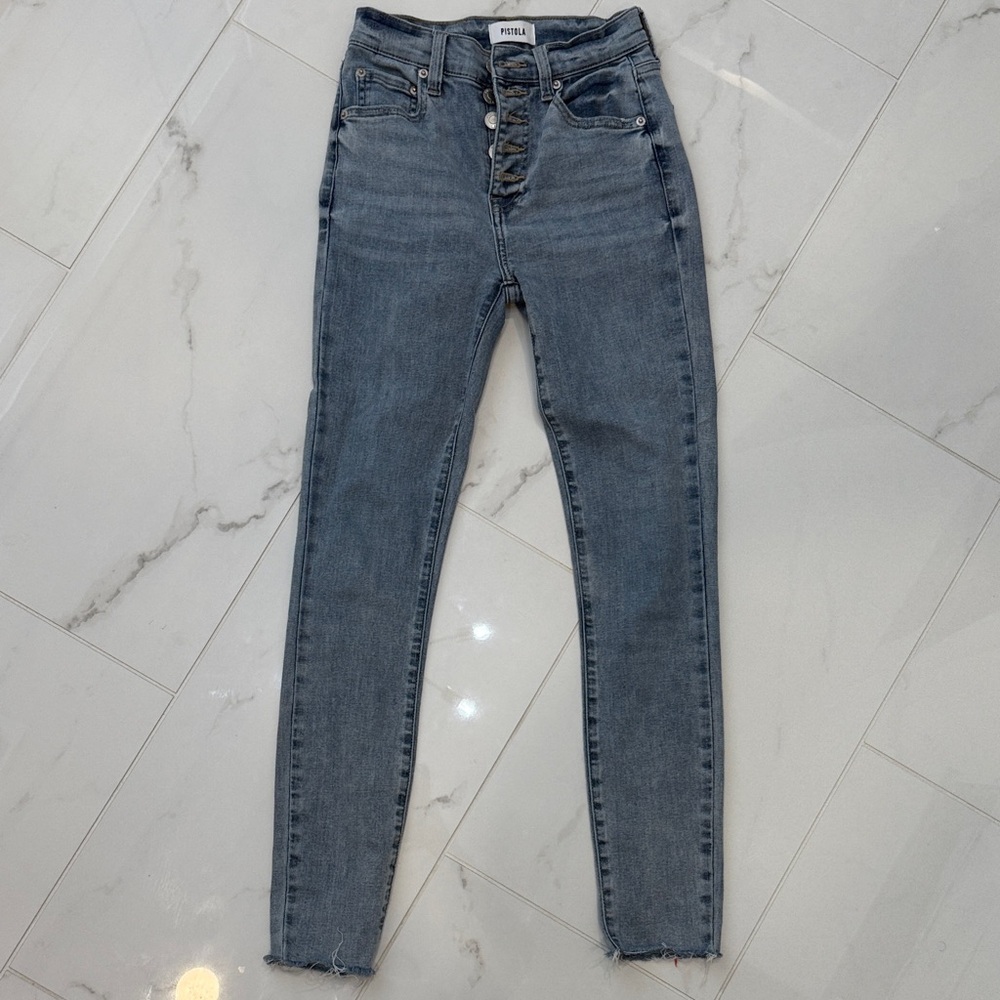 Pistola High Rise Jeans medium wash soft stretch size 24
